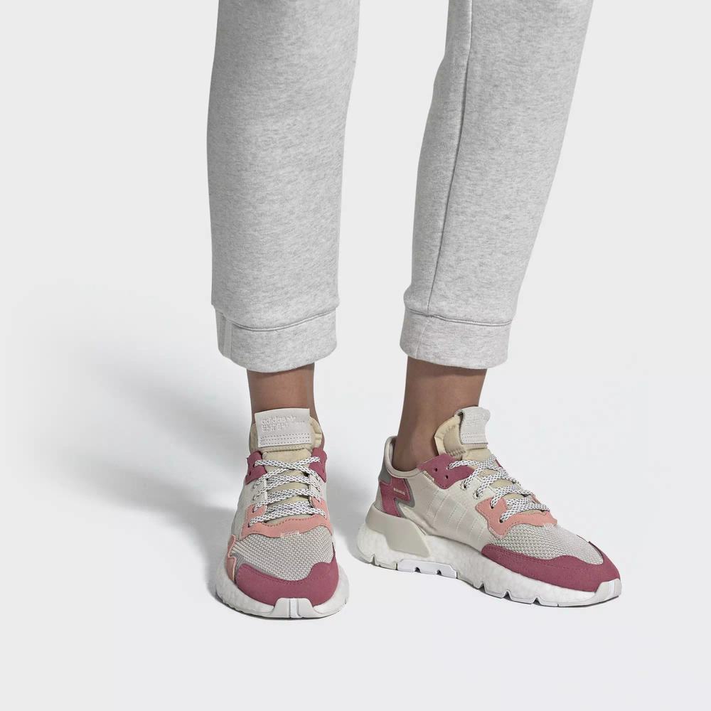 Adidas Nite Jogger Tenis Blancos Para Mujer (MX-88956)